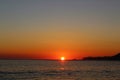 Orange Manzanillo Beach sunset Royalty Free Stock Photo