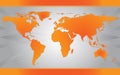 Orange Map of the world