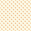 Orange maple leaves seamless pattern