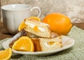 Orange marmalade stuffed toast Royalty Free Stock Photo