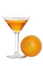 Orange martini with fruit