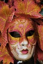 Orange mask, Venice, Italy, Europe Royalty Free Stock Photo