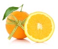 Orange with measuring tape