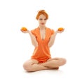 Orange meditaton Royalty Free Stock Photo