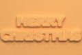 Orange Merry Christmas words bas-relief