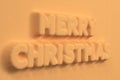 Orange Merry Christmas words bas-relief