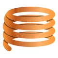Orange metal spring icon, cartoon style Royalty Free Stock Photo