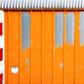 Orange metal wall