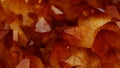 Mineral Citrine quartz cluster crystal texture