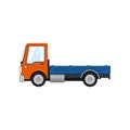 Orange Mini Lorry without Load Royalty Free Stock Photo