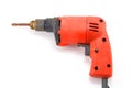 Orange mini Portable drill Royalty Free Stock Photo