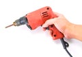 Orange mini Portable drill Royalty Free Stock Photo