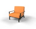 Orange modern armchair Royalty Free Stock Photo