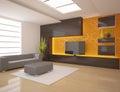 Orange modern design interior