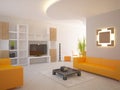 Orange modern interior