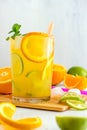 Orange Mojito Cocktail Royalty Free Stock Photo