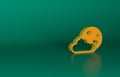 Orange Moon and stars icon isolated on green background. Cloudy night sign. Sleep dreams symbol. Full moon. Night or bed Royalty Free Stock Photo