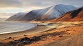 Arctic Fox Region Hill Of Santa Monica Beach With Mountainous Vistas