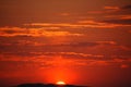 Orange Mountain Sunset Royalty Free Stock Photo