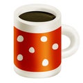 Orange mug of coffee Royalty Free Stock Photo