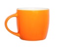 Orange mug for coffee or tea Royalty Free Stock Photo