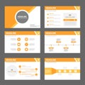 Orange multipurpose Brochure flyer leaflet template flat design