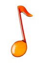 Orange music note shape