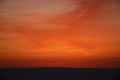 orange mystic sunset in the russian primorye mountains Royalty Free Stock Photo