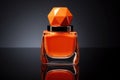 Orange nail polish bottle