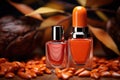 Orange nail polish bottle