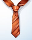 an orange necktie with a knot on the end of it. generative ai