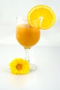 Orange nectar glass Royalty Free Stock Photo