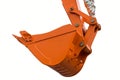 Orange new excavator bucket Royalty Free Stock Photo