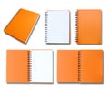 Orange note book collection Royalty Free Stock Photo