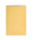 Orange notepad with spring isolated
