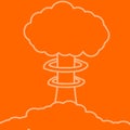 Orange nuclear mushroom