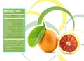 Orange nutrition facts Royalty Free Stock Photo