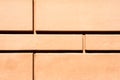 Orange old bricks background with dark lines Royalty Free Stock Photo