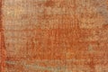 Orange old rusted corroded metal or steel sheet Royalty Free Stock Photo