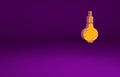 Orange Onion icon isolated on purple background. Minimalism concept. 3d illustration 3D render