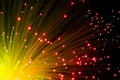 Orange optic fibers Royalty Free Stock Photo