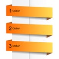 Orange option banners Royalty Free Stock Photo