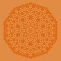 Orange Oriental Geometric Ornament