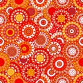 Orange oriental pattern