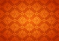 Orange oriental vintage background with Indo-Persian ornaments. Royal, luxurious wallpaper. Autumn vector illustration