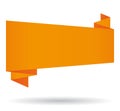 Orange origami banner.