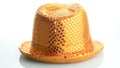 Orange paillette hat