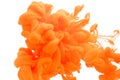 Orange Paint In Water Royalty Free Stock Photo