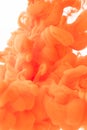 Orange Paint In Water Royalty Free Stock Photo