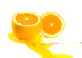 Orange and paints Royalty Free Stock Photo